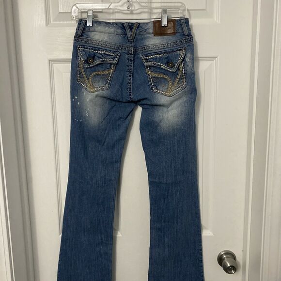 Ariya Jeans Womens 7/8 Distressed Bootcut - Picture 7 of 8